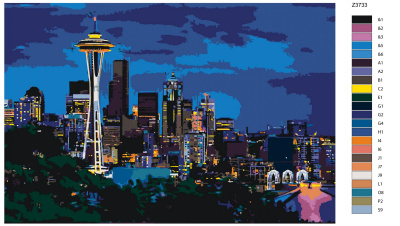 Картина по номерам, 60 x 90, Z3733