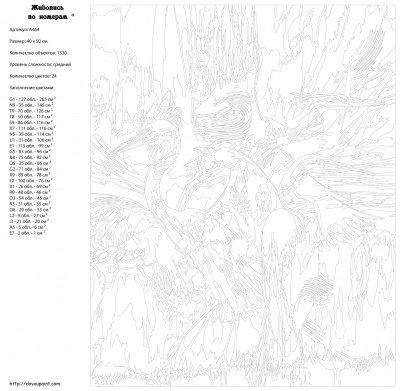 Картина по номерам, 72 x 90, A464