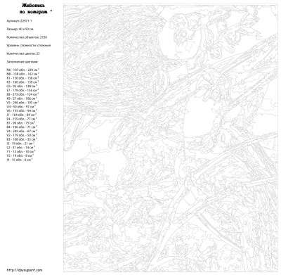 Картина по номерам, 40 x 50, Z2971