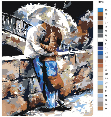 Картина по номерам, 80 x 100, EM18