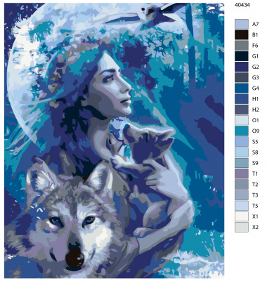 Картина по номерам, 48 x 60, KTMK-40434