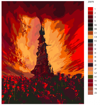 Картина по номерам, 72 x 90, Z5079
