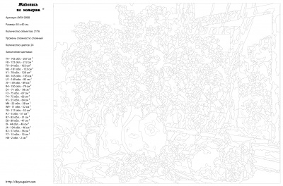 Картина по номерам, 40 x 50, AYAY-0908