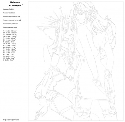 Картина по номерам, 40 x 50, Z-AB547