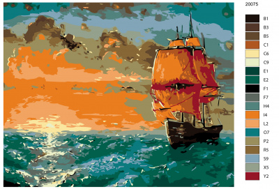 Картина по номерам, 72 x 90, KTMK-20075