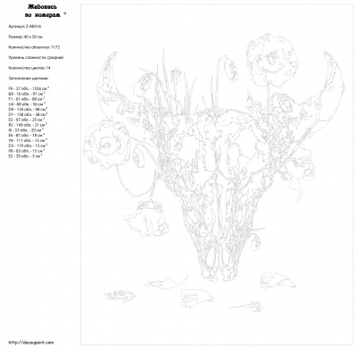 Картина по номерам, 40 x 50, Z-AB316
