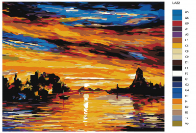 Картина по номерам, 48 x 60, LA22