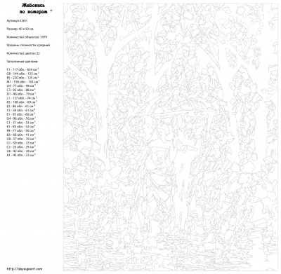 Картина по номерам, 40 x 50, LA41