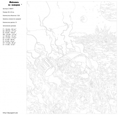 Картина по номерам, 40 x 50, Z-AB471