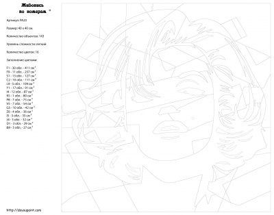 Картина по номерам, 40 x 40, PA20