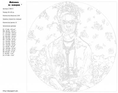 Картина по номерам, 40 x 40, Z-AB151