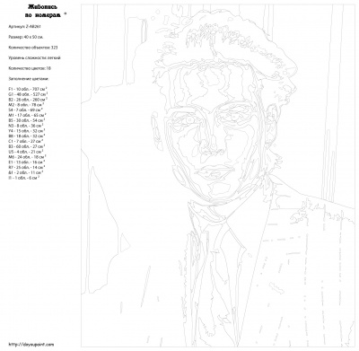 Картина по номерам, 40 x 50, Z-AB261