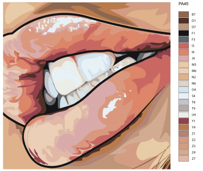 Картина по номерам, 60 x 60, PA45