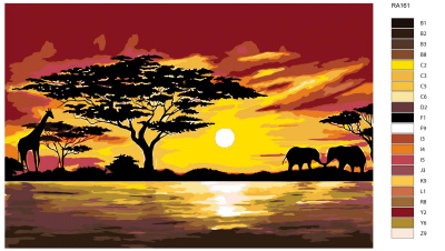 Картина по номерам, 80 x 120, RA161