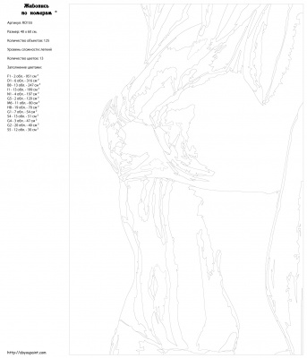 Картина по номерам, 40 x 60, RO155