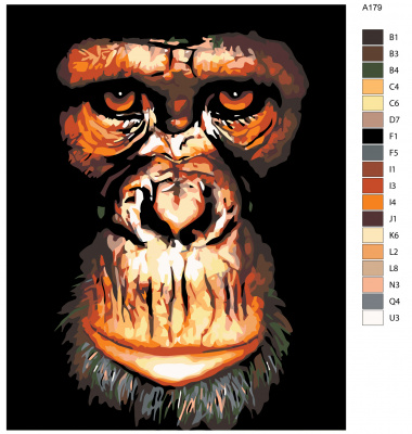 Картина по номерам, 100 x 125, A179