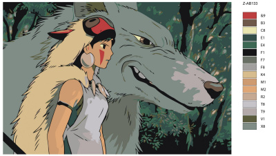 Картина по номерам, 72 x 108, Z-AB133