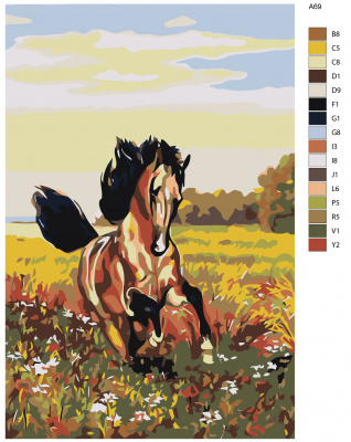 Картина по номерам, 100 x 150, A69