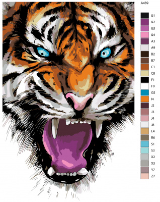 Картина по номерам, 60 x 90, A469