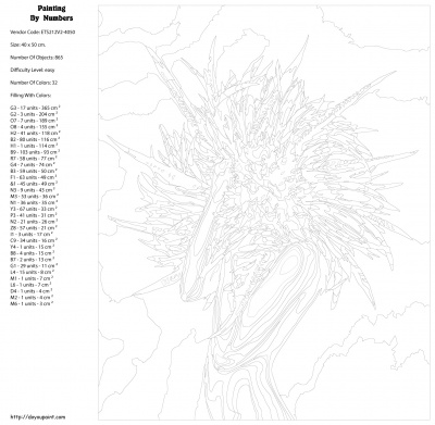 Картина по номерам, 40 x 50, ETS212V2-4050