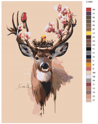 Картина по номерам, 48 x 72, Z-AB81