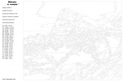 Картина по номерам, 40 x 50, RUS012
