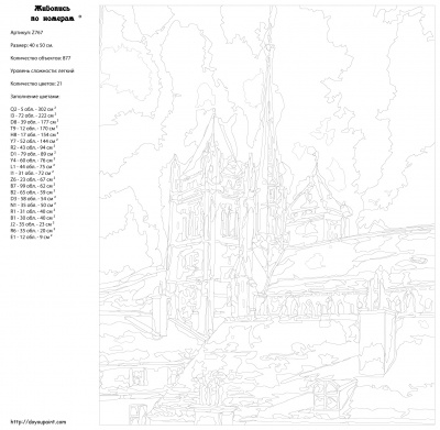 Картина по номерам, 40 x 50, Z-Z767