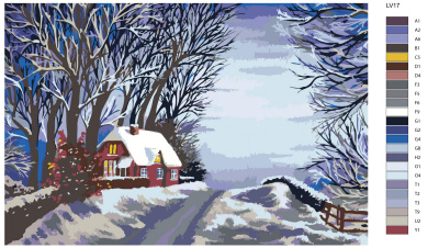 Картина по номерам, 48 x 72, LV17