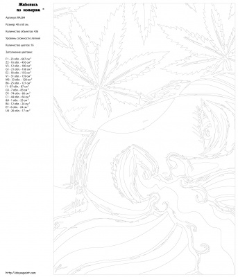 Картина по номерам, 40 x 60, RA284