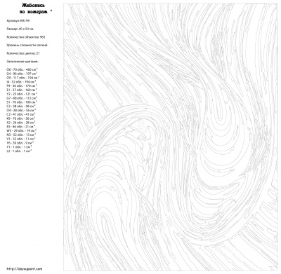 Картина по номерам, 40 x 50, RA199