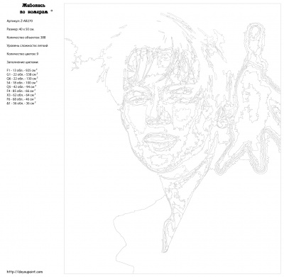 Картина по номерам, 40 x 50, Z-AB270