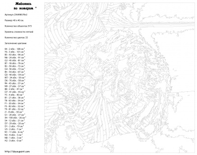 Картина по номерам, 40 x 40, ZAI498578v2