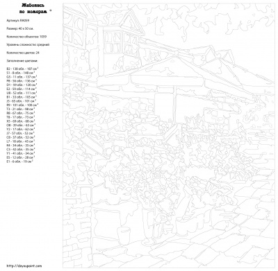 Картина по номерам, 40 x 50, RA059