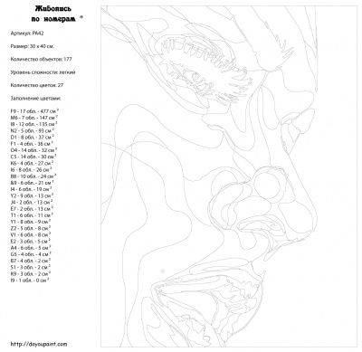 Картина по номерам, 30 x 40, PA42