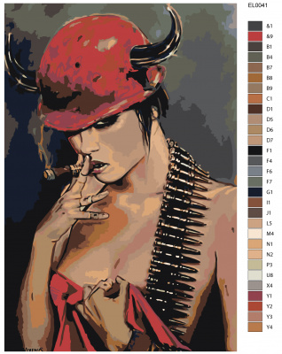 Картина по номерам, 48 x 72, EL004