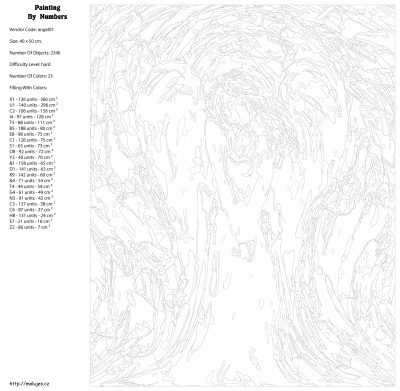 Картина по номерам, 40 x 50, KTMK-angel01