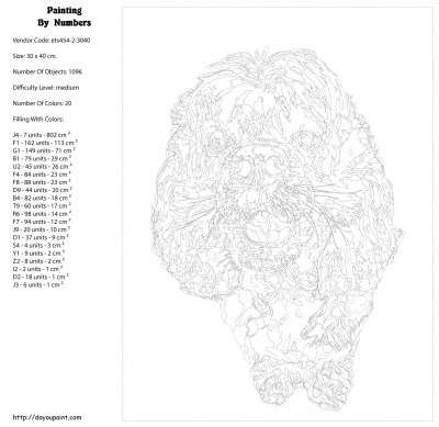Картина по номерам, 30 x 40, ets454-2-3040