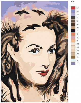 Картина по номерам, 72 x 108, FT01