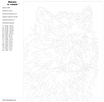 Картина по номерам, 40 x 50, PA05