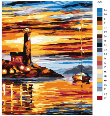 Картина по номерам, 72 x 90, LA20