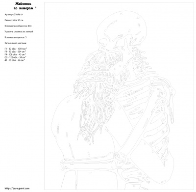 Картина по номерам, 40 x 50, Z-AB619