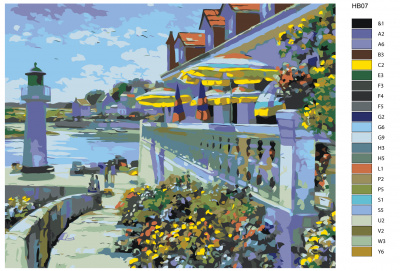 Картина по номерам, 72 x 90, HB07
