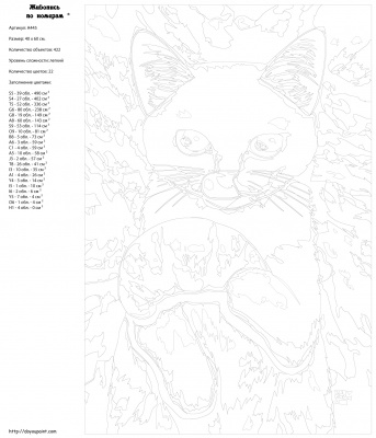 Картина по номерам, 40 x 60, A445