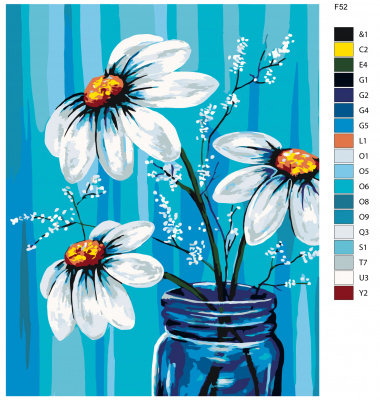 Картина по номерам, 72 x 90, F52