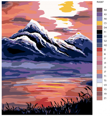 Картина по номерам, 48 x 60, RA097