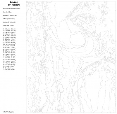 Картина по номерам, 40 x 50, KTMK-abstractwoman