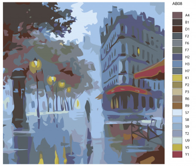 Картина по номерам, 60 x 60, AB08