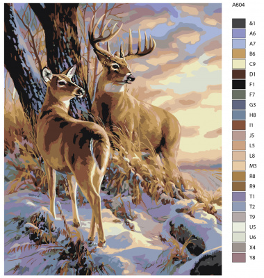 Картина по номерам, 100 x 125, A604