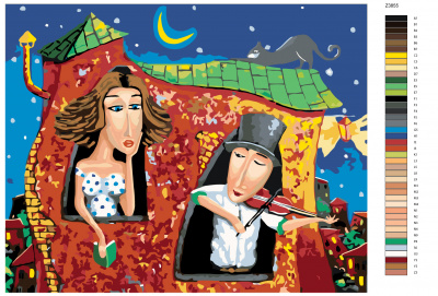 Картина по номерам, 40 x 50, Z3855