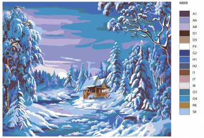 Картина по номерам, 80 x 100, NB06